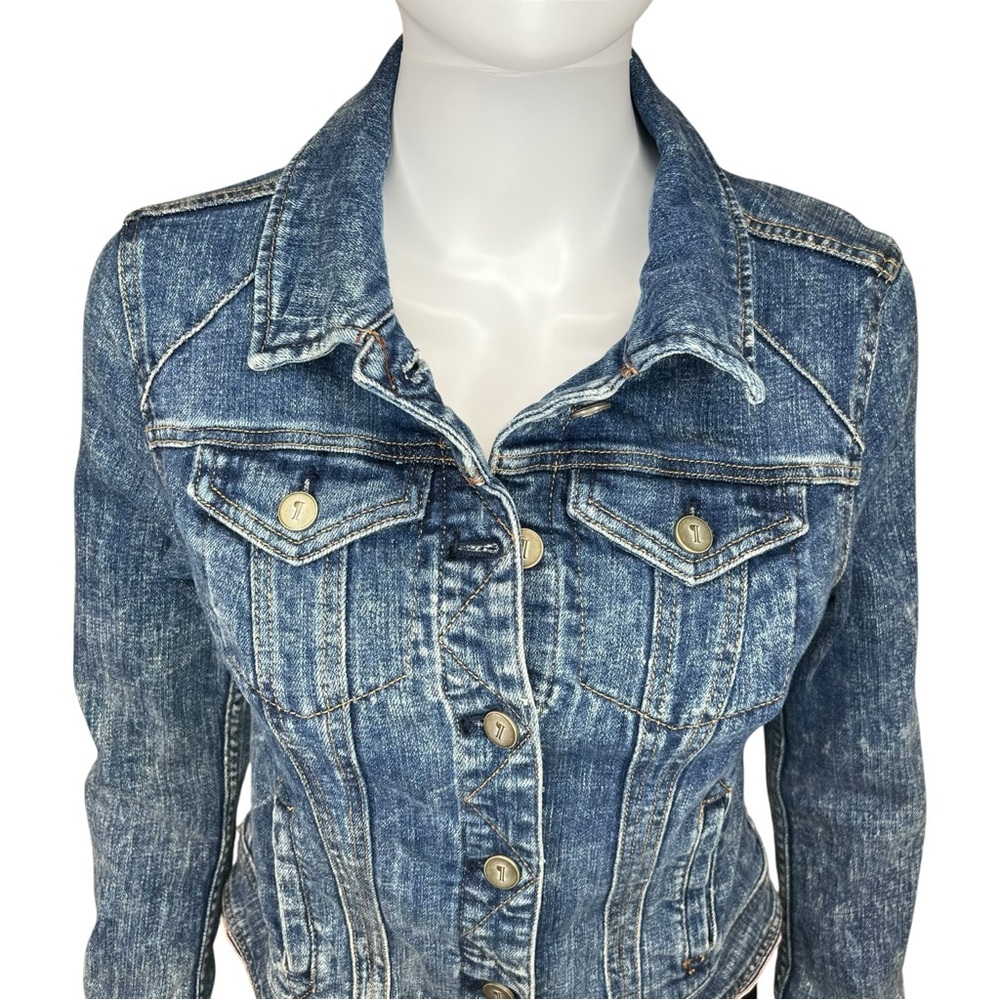 Pilcro and the Letterpress Anthropologie Blue Jean Jacket XS - Picture 2 of 8